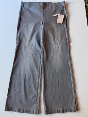 NYDJ Pull-On Wide Leg Jeans Size 12 NWT Gray Lift Tuck Technology Stretch